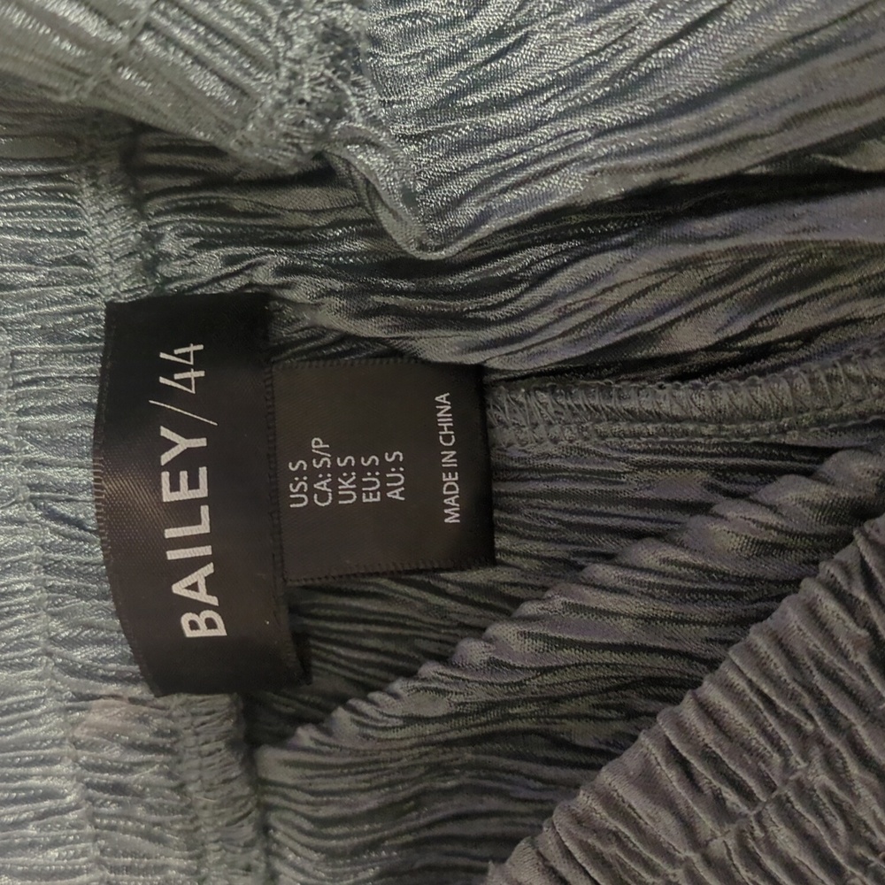Bailey 44 Teal Crinkle Wide Leg Pants High Waist Pull-On Shimmery - Picture 6 of 9